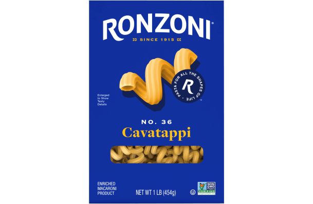 front of ronzoni cavatappi packaging