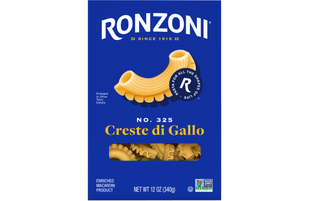 front of ronzoni creste di gallo packaging