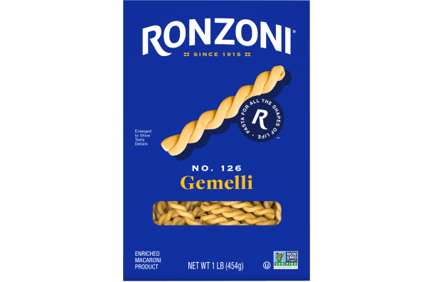front of ronzoni gemelli packaging