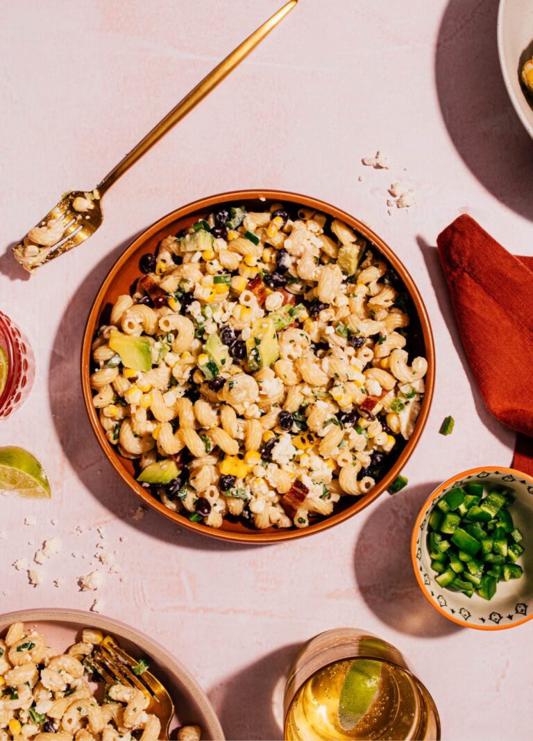grilled mexican street corn in serving bowl