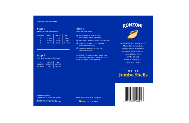 Back-of-pack view of Jumbo Shells packaging