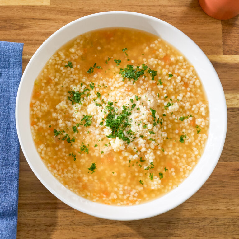 Bowl of pastina soup