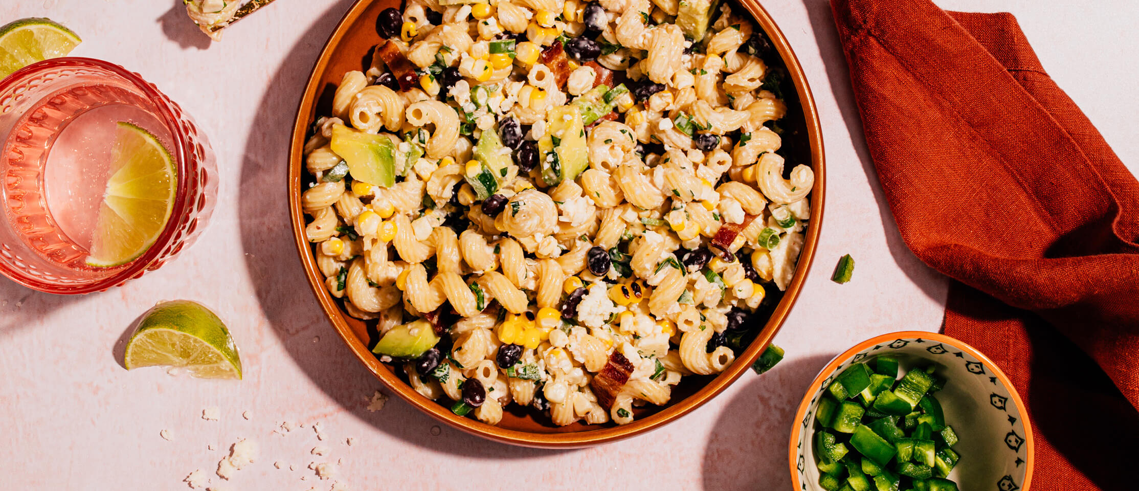 Ronzoni’s Grilled Mexican Street Corn Cavatappi, a vegetarian-friendly grilled dish.