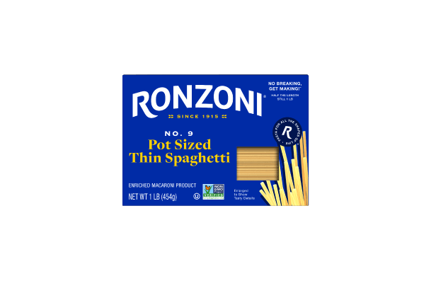 Front-of-pack image of Pot Sized Thin Spaghetti