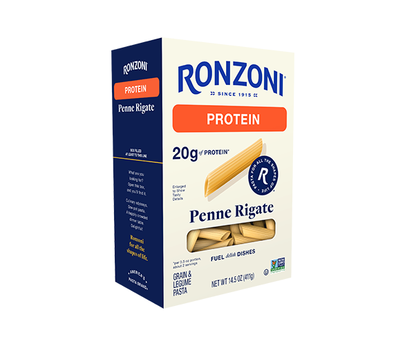 3-quarter view of Protein Penne Rigate package
