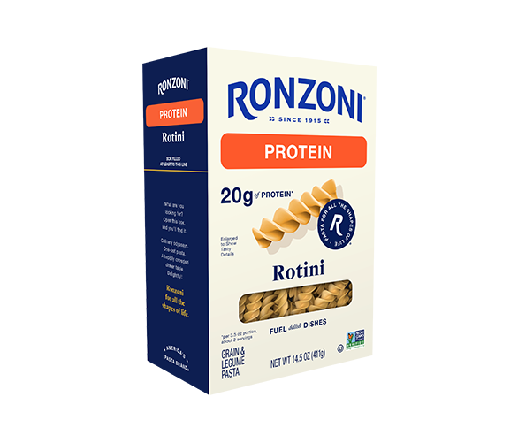 3-quarter view of Protein Rotini package