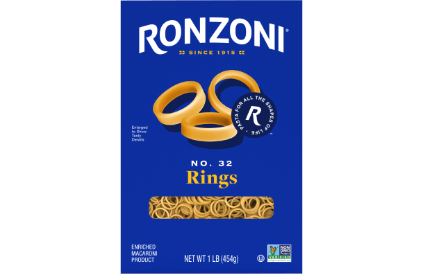 front of ronzoni rings packaging