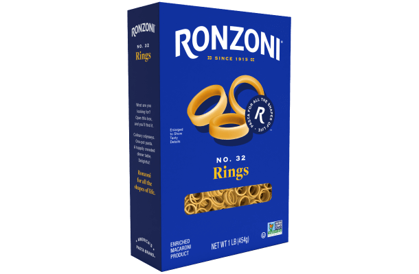 3/4 view of ronzoni rings packaging