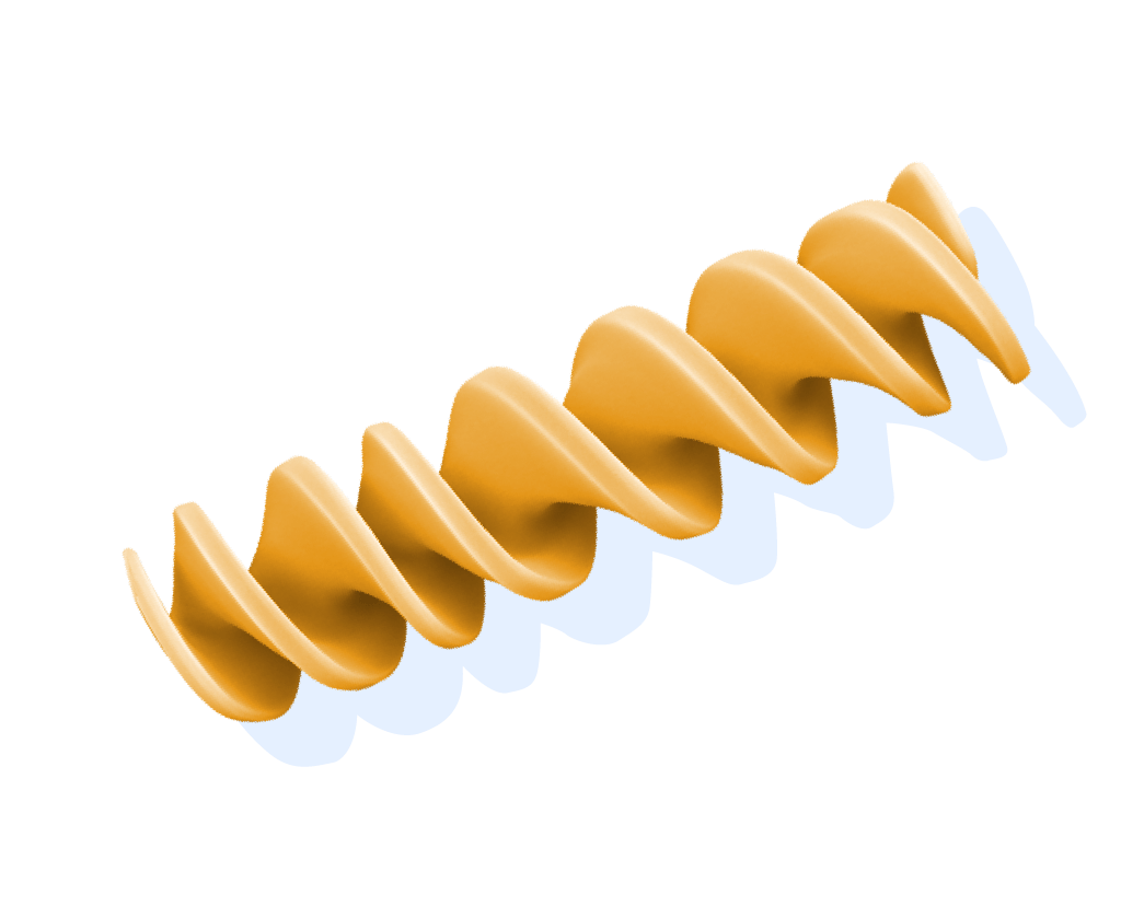 diagrammatic drawing of rotelle pasta