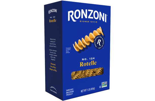 3/4 view of ronzoni rotelle packaging