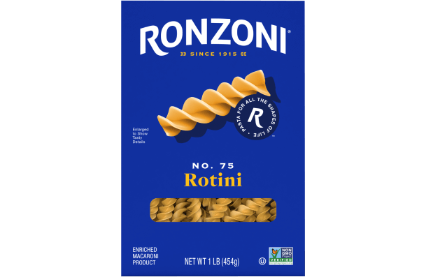 front of ronzoni rotini packaging