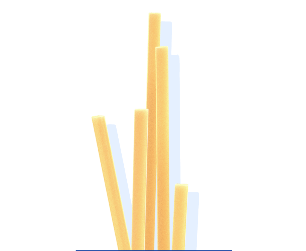 diagrammatic drawing of thin linguine pasta