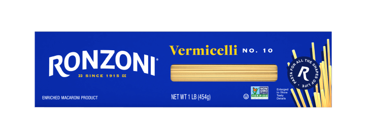 front of ronzoni vermicelli packaging