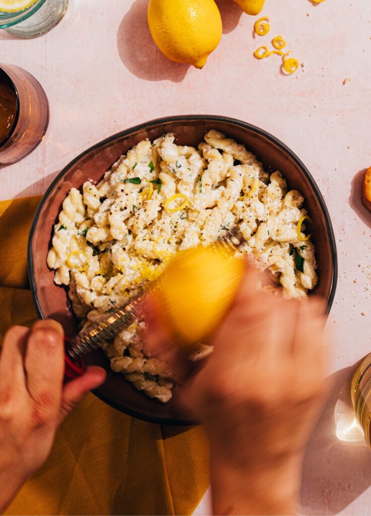 Whipped Ricotta Gemelli Alfredo %sWhipped Ricotta Gemelli Alfredo - Lemon Pasta | Ronzoni® Pastaep% 